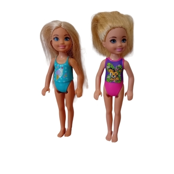 Lot Of 2 Chelsea Dolls Mattel Barbie Small The Lost Birthday & Italian Vacation‎ - Picture 1 of 7